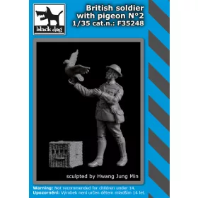   Black Dog F35248 British soldier with pigeon N°2 dioráma makett kiegészítő (1/35)