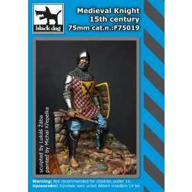   Black Dog F75019 75mm Medieval Knight 15th Century dioráma makett kiegészítő