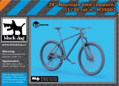 Black Dog M35002 29“ Mountain bike (modern) dioráma makett kiegészítő (1/35)