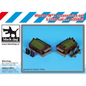   Black Dog S35003 0 House N°1 accessories set dioráma makett kiegészítő (1/350)