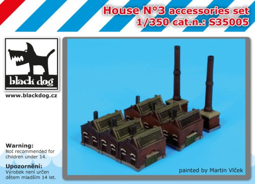 Black Dog S35005 0 House N°3 accessories set dioráma makett kiegészítő (1/350)