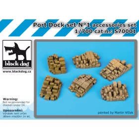   Black Dog S70001 Port dock set N°1 dioráma makett kiegészítő (1/700)