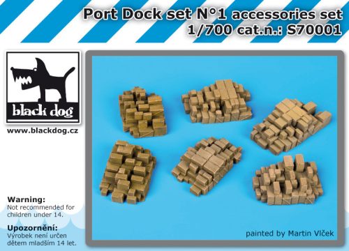 Black Dog S70001 Port dock set N°1 dioráma makett kiegészítő (1/700)