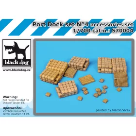   Black Dog S70004 Port dock set N°4 dioráma makett kiegészítő (1/700)