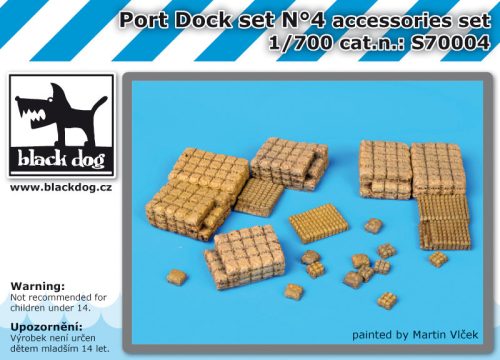 Black Dog S70004 Port dock set N°4 dioráma makett kiegészítő (1/700)