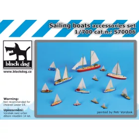   Black Dog S70006 Sailing boats dioráma makett kiegészítő (1/700)