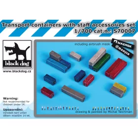   Black Dog S70007 Transport containers dioráma makett kiegészítő (1/700)