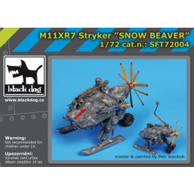   Black Dog SFT72004 M11XR7 Stryker snow beaver makett dioráma kiegészítő