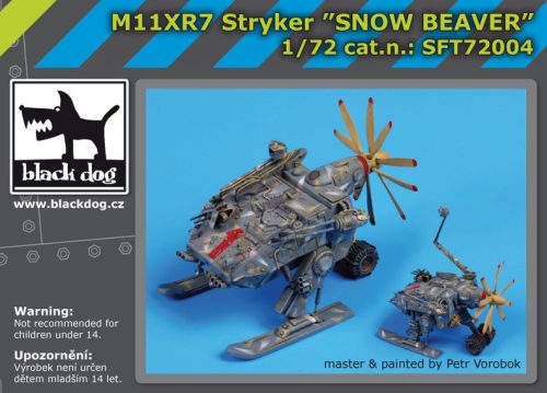 Black Dog SFT72004 M11XR7 Stryker snow beaver makett dioráma kiegészítő