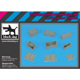   Black Dog T16001 Wooden boxes accessories set dioráma makett kiegészítő