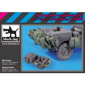   Black Dog T16006 US Jeep rear accessories set dioráma makett kiegészítő