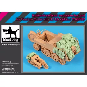   Black Dog T16007 Kettenkrafttrad accessories set dioráma makett kiegészítő