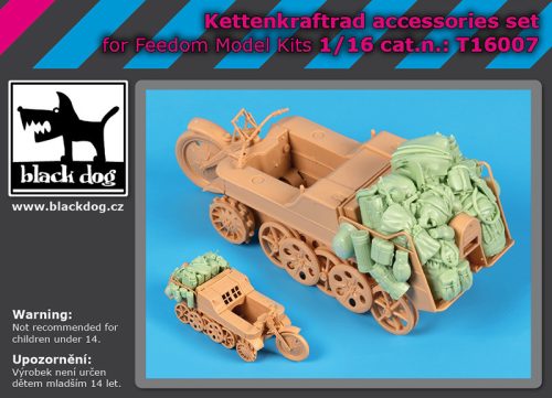 Black Dog T16007 Kettenkrafttrad accessories set dioráma makett kiegészítő