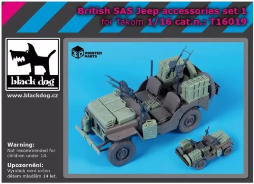 Black Dog T16019 British SAS Jeep accessories set No.1 dioráma makett kiegészítő