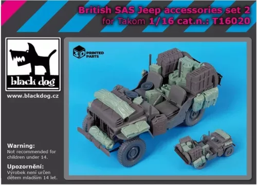 Black Dog T16020 British SAS Jeep accessories set No.2 dioráma makett kiegészítő
