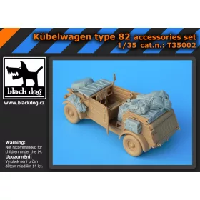   Black Dog T35002 Kübelwagen type 82 accessories set for Tamiya kit, 15 resin parts makett dioráma kiegészítő (1/35)