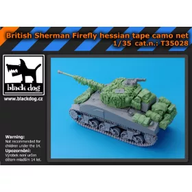   Black Dog T35028 British Sherman Firefly hessian tape camo net for Dragon makett dioráma kiegészítő (1/35)