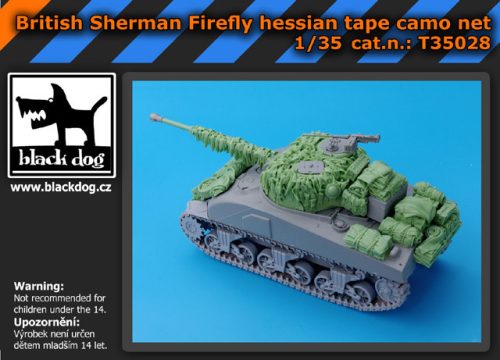 Black Dog T35028 British Sherman Firefly hessian tape camo net for Dragon makett dioráma kiegészítő (1/35)