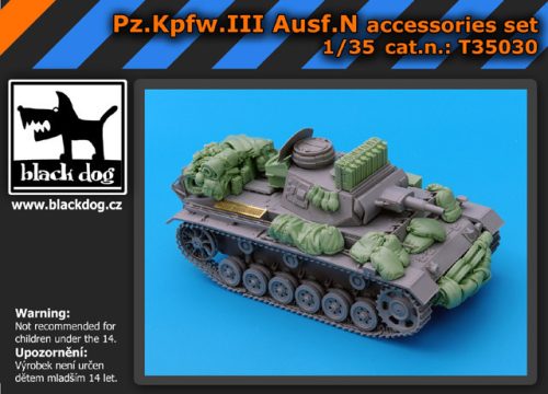 Black Dog T35030 Pz.Kpfw.III Ausf.N accessories set for Dragon makett dioráma kiegészítő (1/35)