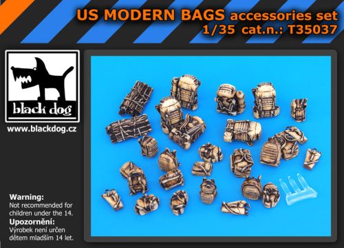 Black Dog T35037 US modern bags accessories set makett dioráma kiegészítő (1/35)