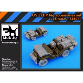   Black Dog T35044 US Jeep big accessories set for Tamiya makett dioráma kiegészítő (1/35)