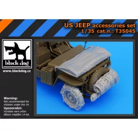   Black Dog T35045 US Jeep accessories set for Tamiya makett dioráma kiegészítő (1/35)