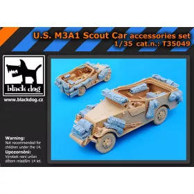   Black Dog T35049 US M3A1 Scout Car for Hobby Boss makett dioráma kiegészítő (1/35)