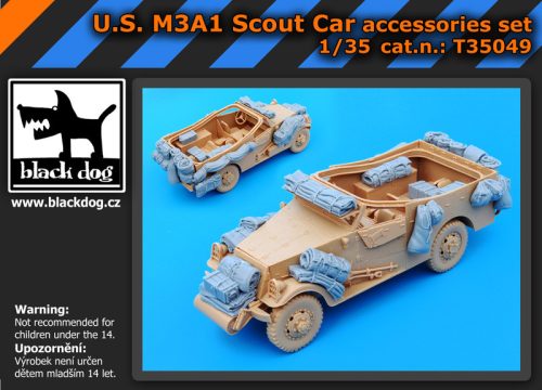 Black Dog T35049 US M3A1 Scout Car for Hobby Boss makett dioráma kiegészítő (1/35)