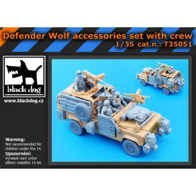   Black Dog T35051 Defender Wolf accessories set with crew for Hobby Boss makett dioráma kiegészítő (1/35)