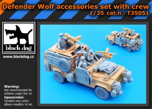 Black Dog T35051 Defender Wolf accessories set with crew for Hobby Boss makett dioráma kiegészítő (1/35)