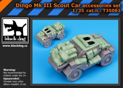 Black Dog T35061 Dingo Mk III Scot car accessories set for Mini Art makett dioráma kiegészítő (1/35)