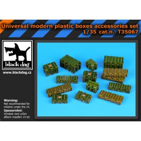   Black Dog T35067 Universal modern plastic boxes accessories set makett dioráma kiegészítő (1/35)