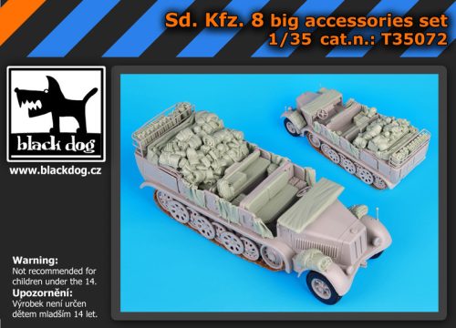 Black Dog T35072 Sd.Kfz 8 big accessories set for Trumpeter makett dioráma kiegészítő (1/35)