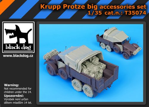 Black Dog T35074 Krupp Protze big accessories set for Tamiya makett dioráma kiegészítő (1/35)