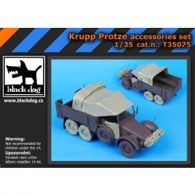   Black Dog T35075 Krupp Protze accessories set makett dioráma kiegészítő (1/35)