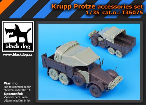 Black Dog T35075 Krupp Protze accessories set makett dioráma kiegészítő (1/35)