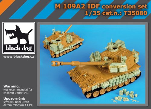 Black Dog T35080 M109A2 IDF conversion set for Kinetic makett dioráma kiegészítő (1/35)