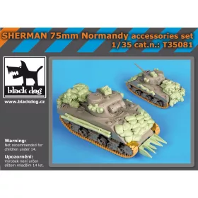   Black Dog T35081 Sherman 75mm Normandy accessories set for Dragon makett dioráma kiegészítő (1/35)