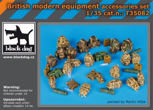 Black Dog T35082 British modern equipment accessories set makett dioráma kiegészítő (1/35)