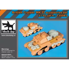   Black Dog T35083 British Cruiser Mk Ii accessories set for Bronco models makett dioráma kiegészítő (1/35)