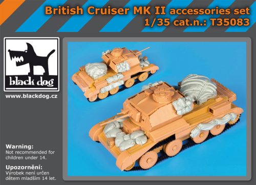 Black Dog T35083 British Cruiser Mk Ii accessories set for Bronco models makett dioráma kiegészítő (1/35)