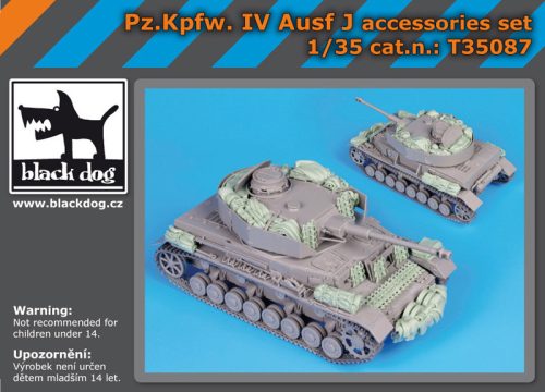 Black Dog T35087 Pz Kpfw IV Ausf J accessories set for Dragon makett dioráma kiegészítő (1/35)