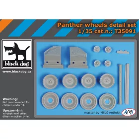   Black Dog T35091 Panther wheels detail set makett dioráma kiegészítő (1/35)