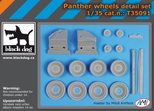 Black Dog T35091 Panther wheels detail set makett dioráma kiegészítő (1/35)