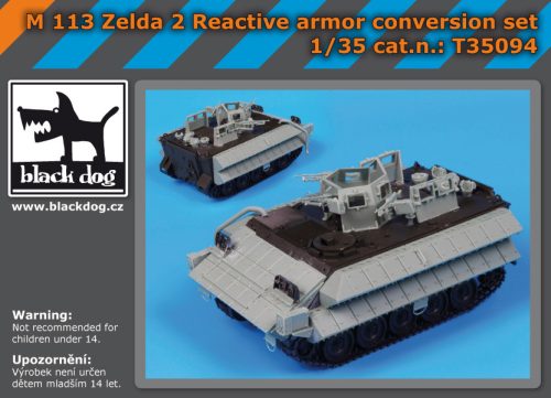 Black Dog T35094 M113 Zelda2 reactive armor conversion set for Tamiya makett dioráma kiegészítő (1/35)