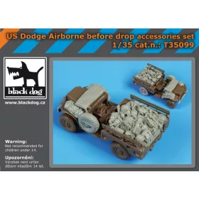   Black Dog T35099 Us Dodge airborne before drop accessores set for AFV makett dioráma kiegészítő (1/35)