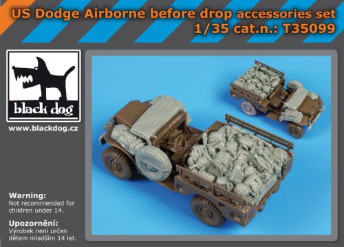 Black Dog T35099 Us Dodge airborne before drop accessores set for AFV makett dioráma kiegészítő (1/35)