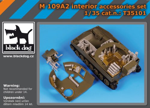 Black Dog T35101 M 109 A2 interier accessories set for AFV makett dioráma kiegészítő (1/35)