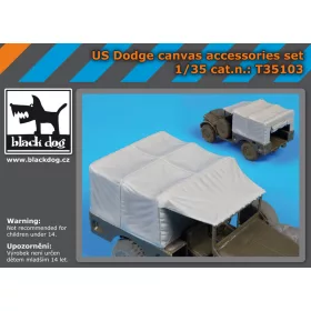   Black Dog T35103 Us Dodge canvas accessories set for AFV makett dioráma kiegészítő (1/35)