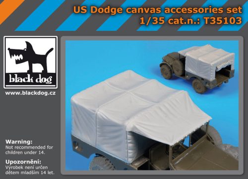 Black Dog T35103 Us Dodge canvas accessories set for AFV makett dioráma kiegészítő (1/35)